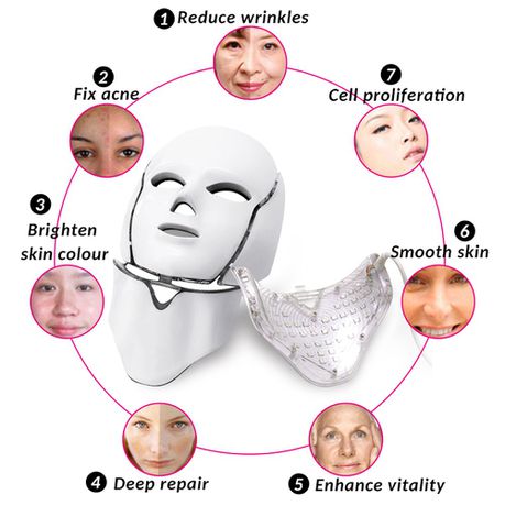 7 Color Electric Therapy LED Face Neck Mask For Healthy Skin Rejuvenation_2