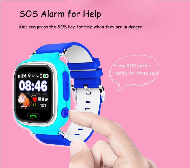 Q90 Smart Watch for Kids with SOS Alarm - Blue_2